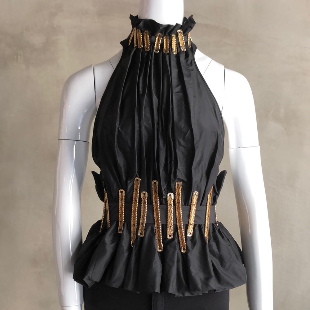 My Sexy High Fashion Black Halter Tunic